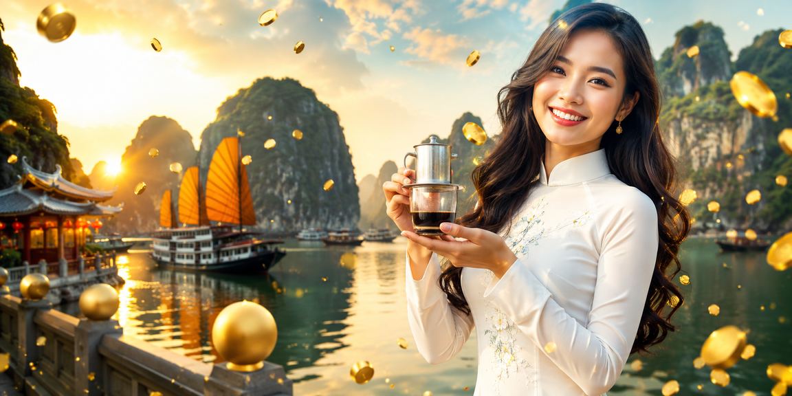 Phụ nữ Việt Nam trong tà áo dài đặt cược thể thao an toàn bên vịnh Hạ Long