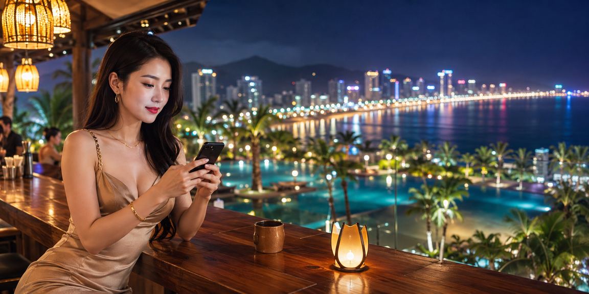 Người dùng tại Quy Nhơn xem tỷ lệ kèo bóng đá trên điện thoại bên ly cà phê